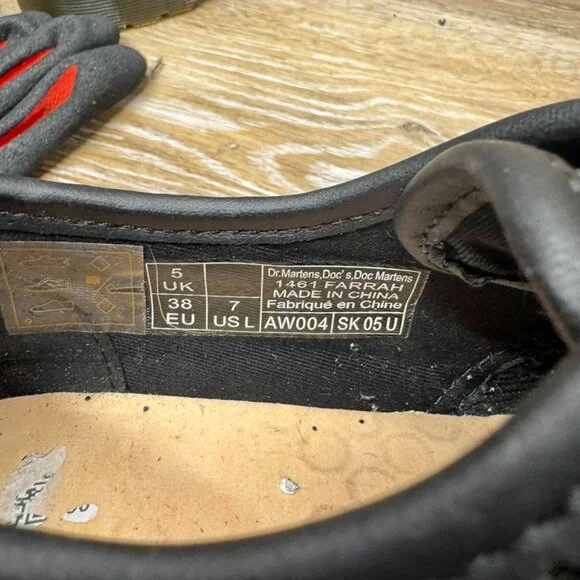 Dr. Martens 1461 Farrah Black Chunky Glitter Oxford Shoes Women's Size 7 - Picture 5 of 7